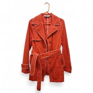 Retro Jou Jou Bright Orange Lightweight Jacket Size Mediun